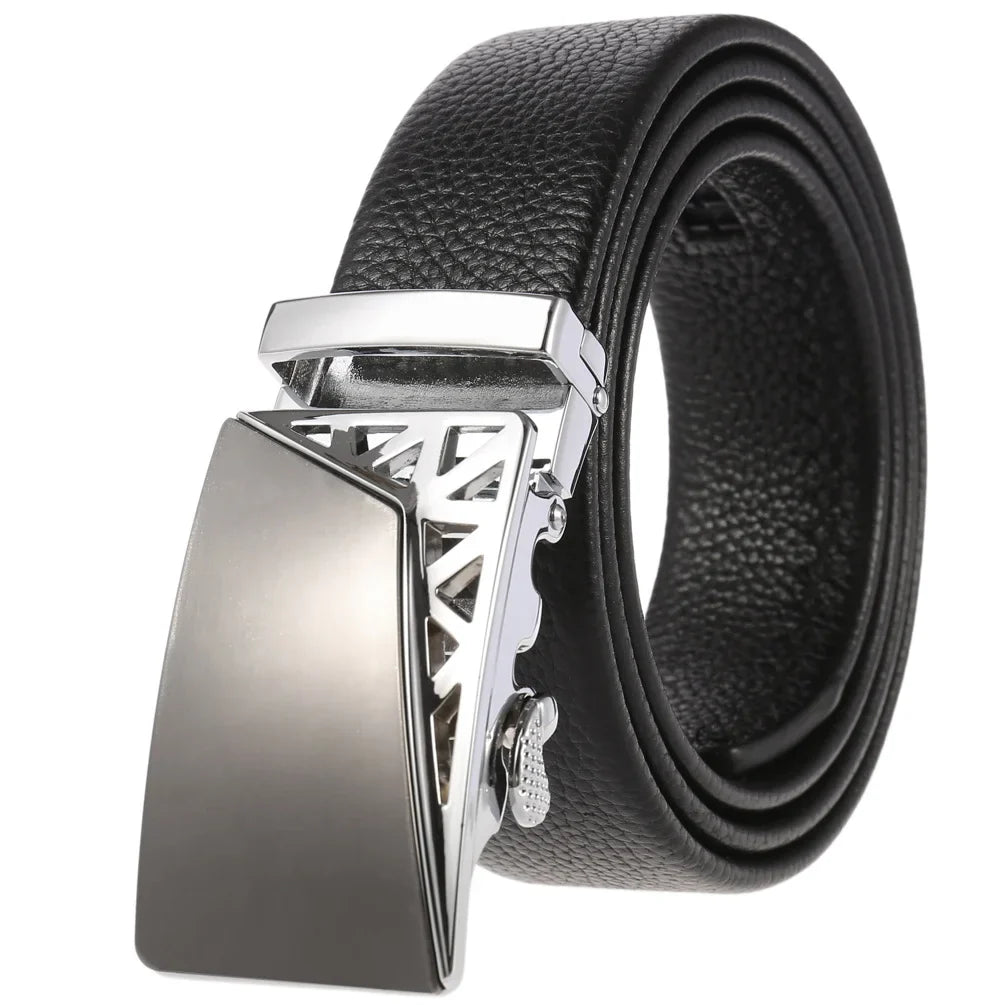 HKM-719251 Men's Cowhide Leather Belt - Model LY36-000011-5, Classic Style for Everyday Wear