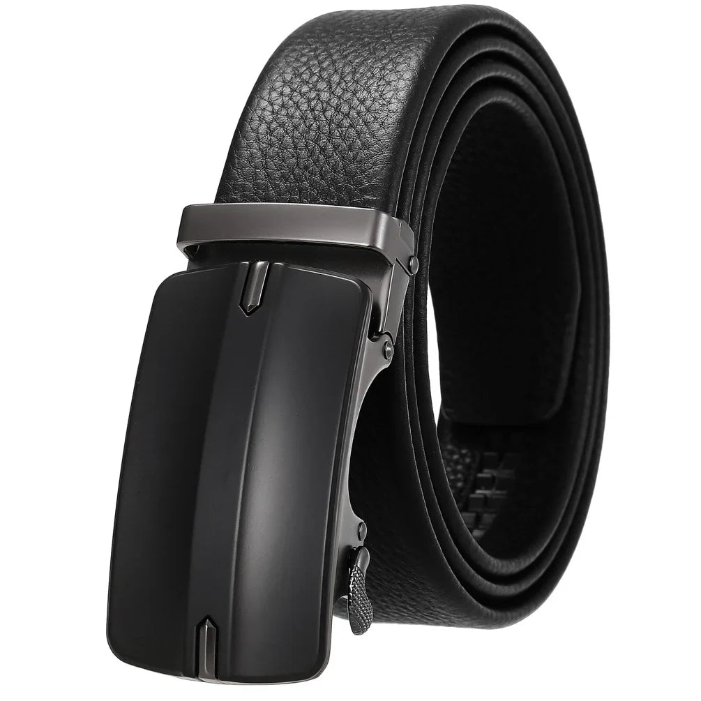 HKM-719251 Men's Cowhide Leather Belt - Model LY36-000011-5, Classic Style for Everyday Wear