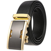 HKM-719251 Men's Cowhide Leather Belt - Model LY36-000011-5, Classic Style for Everyday Wear