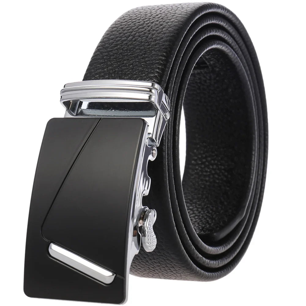 HKM-719251 Men's Cowhide Leather Belt - Model LY36-000011-5, Classic Style for Everyday Wear