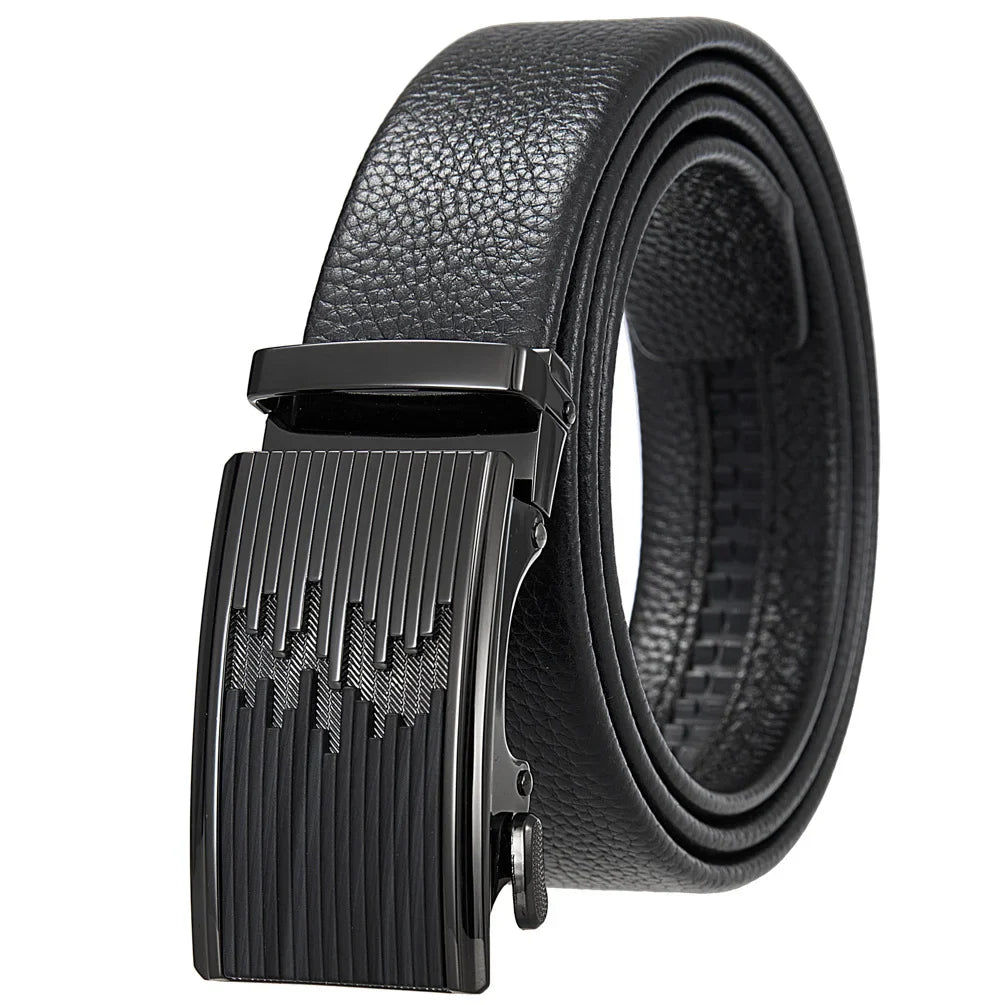 HKM-719251 Men's Cowhide Leather Belt - Model LY36-000011-5, Classic Style for Everyday Wear
