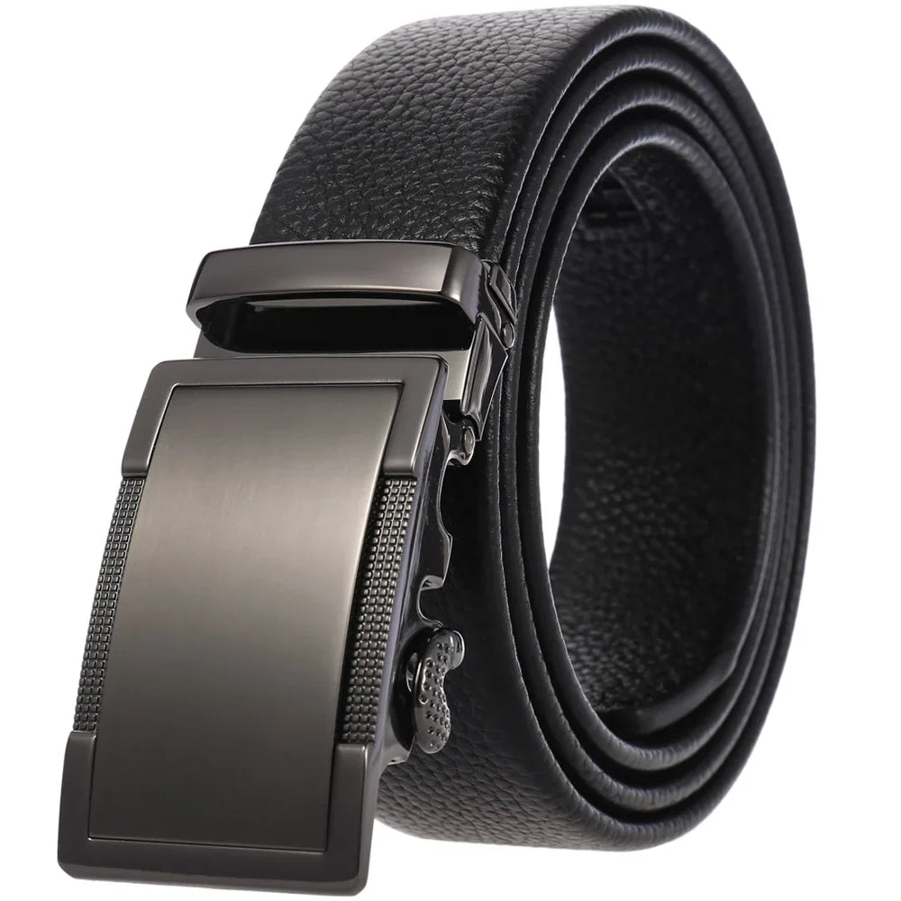 HKM-719251 Men's Cowhide Leather Belt - Model LY36-000011-5, Classic Style for Everyday Wear