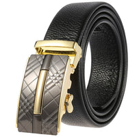 HKM-719251 Men's Cowhide Leather Belt - Model LY36-000011-5, Classic Style for Everyday Wear