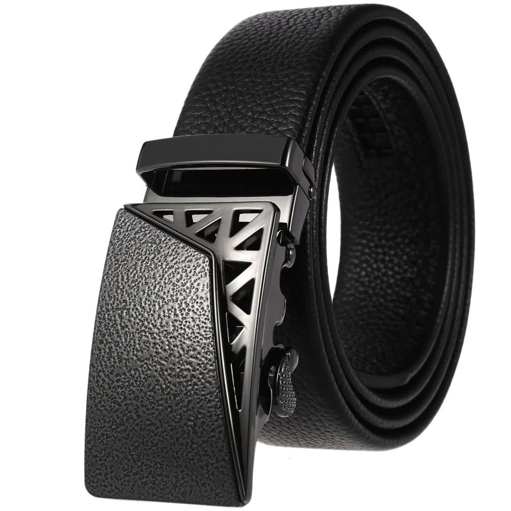 HKM-719251 Men's Cowhide Leather Belt - Model LY36-000011-5, Classic Style for Everyday Wear