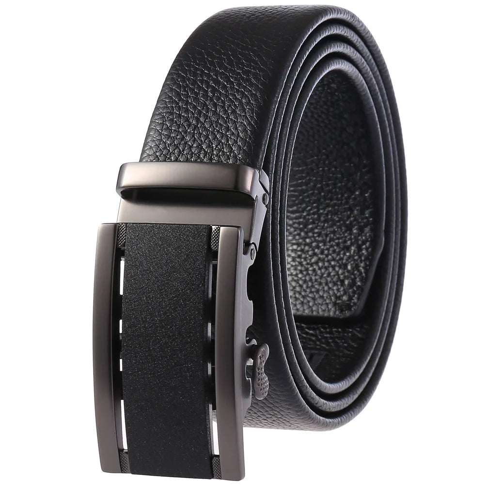 HKM-719251 Men's Cowhide Leather Belt - Model LY36-000011-5, Classic Style for Everyday Wear