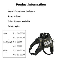 HKM-910739 Pet Dog Camouflage Self-Backpack for Small and Large Dogs in Various Colors