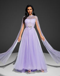 HKM-741651 Elegant Purple Women's Dress - Model EZ25027