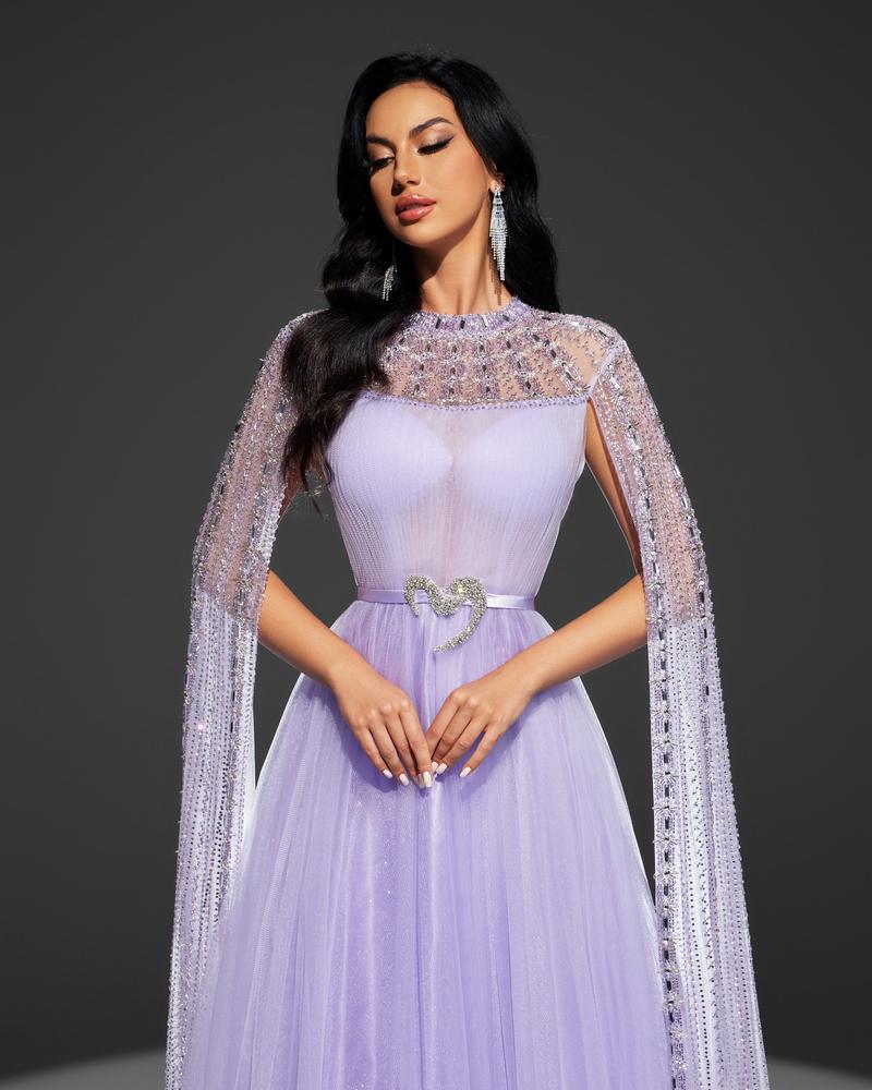 HKM-741651 Elegant Purple Women's Dress - Model EZ25027
