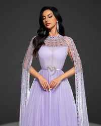 HKM-741651 Elegant Purple Women's Dress - Model EZ25027