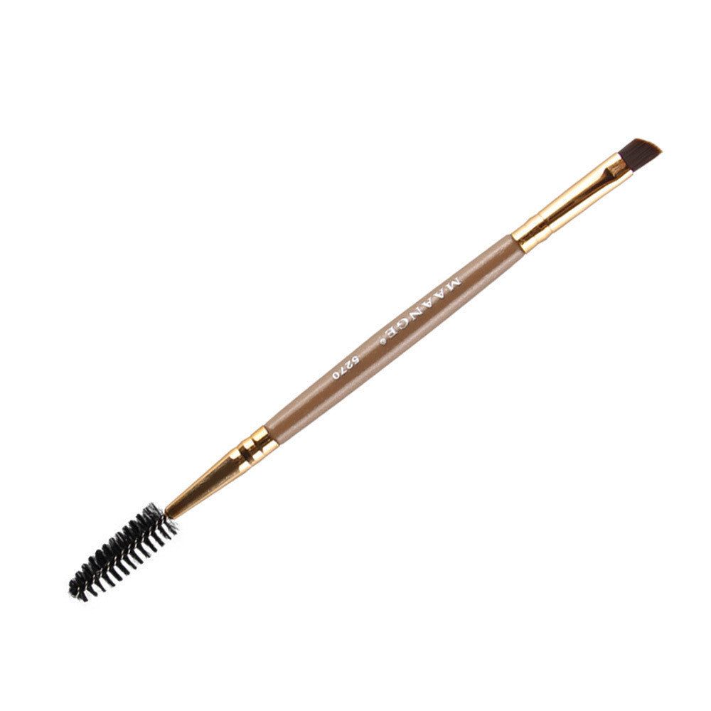 HKM-286867 Double-Head Professional Makeup Brush Set with Corrugated Silk Nylon Wool and Portable Plastic Handle