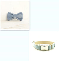 HKM-651411 Blue Polyester Cowboy Dog Collar for Stylish Pet Fashion