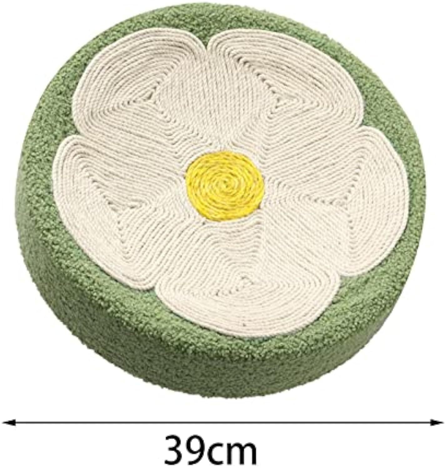 HKM-155091 Cat Scratcher Bowl and Lounge Bed - Round Sisal Scratch Pad for Cats and Kittens, Comfortable Nest for Play and Rest