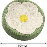 HKM-155091 Cat Scratcher Bowl and Lounge Bed - Round Sisal Scratch Pad for Cats and Kittens, Comfortable Nest for Play and Rest