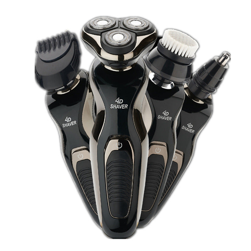 HKM-817747 4D Rotary Rechargeable Shaver with 65 Minutes Operating Time and Washable Cutter Head