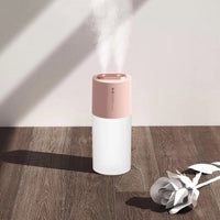 HKM-175763 Double Nozzle Round Humidifier with 1L Water Tank Capacity and Power Failure Protection