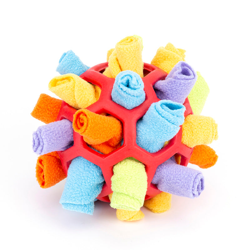 HKM-432723 Interactive Snuffle Puzzle Ball for Dogs – Enrichment Toy for All Sizes in Soft Polar Fleece