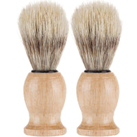HKM-184275 Men's Pig Bristle Sideburn Shave Brush with Wooden Handle
