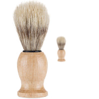 HKM-184275 Men's Pig Bristle Sideburn Shave Brush with Wooden Handle