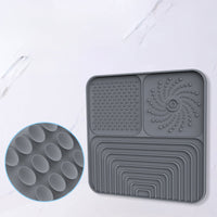 HKM-886995 Silicone Slow Feeder Mat for Dogs and Cats - Anti-Choking Licking Pad with Suction Cup