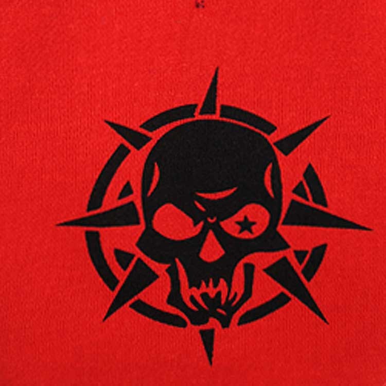 HKM-490899 Scary Skull Fleece Hooded Pet Tee - Black, Red, Green, XS to L
