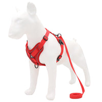 HKM-252755 Reflective Nylon Dog Harness - Adjustable Sizes S, M, L, XL - Durable Polyester Material for Comfortable Fit