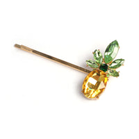 HKM-098835 European & American Style Micro-inlaid Zircon Fruit Bee Hairpin in Pink Crystal