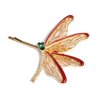 HKM-098835 European & American Style Micro-inlaid Zircon Fruit Bee Hairpin in Pink Crystal