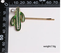 HKM-098835 European & American Style Micro-inlaid Zircon Fruit Bee Hairpin in Pink Crystal