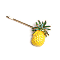 HKM-098835 European & American Style Micro-inlaid Zircon Fruit Bee Hairpin in Pink Crystal