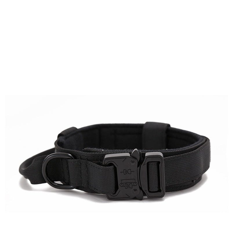 HKM-383507 Nylon Wear-Resistant Tactical Dog Collar for Medium and Large Dogs - Adjustable and Durable