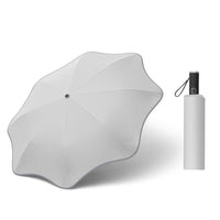 HKM-858707 Curved Automatic Luminous Transparent Umbrella for Stylish Rain Protection