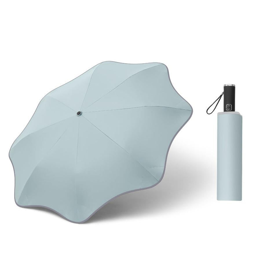 HKM-858707 Curved Automatic Luminous Transparent Umbrella for Stylish Rain Protection