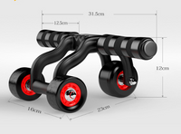 HKM-882259 Three-Wheel Abdominal Roller for Core Strength and Toning
