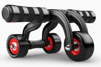 HKM-882259 Three-Wheel Abdominal Roller for Core Strength and Toning