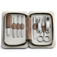 HKM-502163 Stainless Steel Anti-Splash Nail Clipper Set - 8 Pieces for Precision Grooming