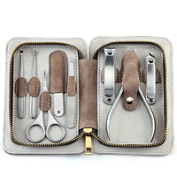 HKM-502163 Stainless Steel Anti-Splash Nail Clipper Set - 8 Pieces for Precision Grooming