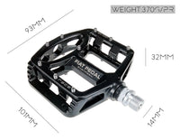 HKM-623891 Lightweight Magnesium Alloy Mountain Bike Flat Pedals for Enhanced Performance