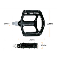 HKM-623891 Lightweight Magnesium Alloy Mountain Bike Flat Pedals for Enhanced Performance