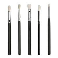 HKM-344659 15-Piece Black Makeup Brush Set with Wooden Handles and Artificial Fiber Bristles