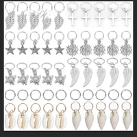 HKM-442323 Casual Metal Round Buckle Hair Loop for Dirty Braid Styles in Gold and Silver