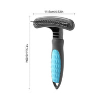 HKM-000851 Grooming Comb for Pets - Ergonomic Hair Removal Tool for Cats and Dogs, Rustproof Stainless Steel and ABS Design