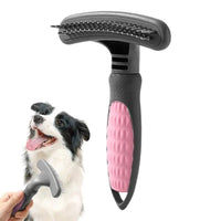 HKM-000851 Grooming Comb for Pets - Ergonomic Hair Removal Tool for Cats and Dogs, Rustproof Stainless Steel and ABS Design
