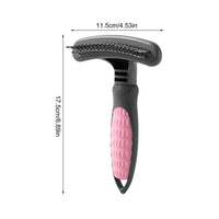 HKM-000851 Grooming Comb for Pets - Ergonomic Hair Removal Tool for Cats and Dogs, Rustproof Stainless Steel and ABS Design