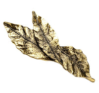 HKM-375635 Retro Leaf Design Hairpin for Women - Korean Style Bangs Clip