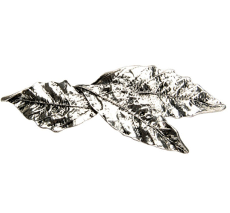 HKM-375635 Retro Leaf Design Hairpin for Women - Korean Style Bangs Clip