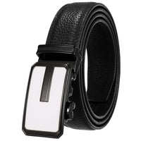 HKM-643667 Automatic Buckle Leather Belt for Men - Adjustable Fit, Premium Quality Craftsmanship