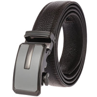 HKM-643667 Automatic Buckle Leather Belt for Men - Adjustable Fit, Premium Quality Craftsmanship
