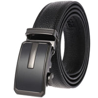 HKM-643667 Automatic Buckle Leather Belt for Men - Adjustable Fit, Premium Quality Craftsmanship