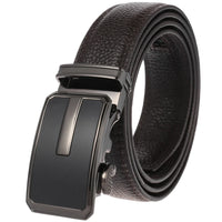 HKM-643667 Automatic Buckle Leather Belt for Men - Adjustable Fit, Premium Quality Craftsmanship