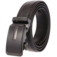 HKM-643667 Automatic Buckle Leather Belt for Men - Adjustable Fit, Premium Quality Craftsmanship